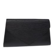 Pre-owned Leather clutches Louis Vuitton Vintage , Black , Dames