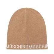 Beanie met logo Moschino , Beige , Unisex