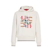 Geborduurde hoodie met gedecoreerde initialen Carolina Herrera , White...