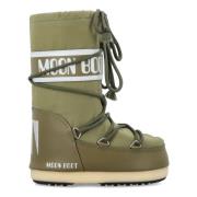 Khaki Icon High Nylon Laarzen Moon Boot , Green , Dames