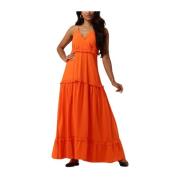 Oranje Strap Maxi Jurk Y.a.s , Orange , Dames