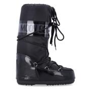 Zwarte Gesloten Iconische Laarzen Moon Boot , Black , Dames