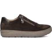 Bruin Suède Dames Sneakers Hartjes , Brown , Dames