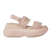 Dames Sleehak Sandalen, Rubber Materiaal Liu Jo , Pink , Dames