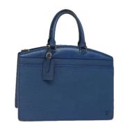 Pre-owned Leather handbags Louis Vuitton Vintage , Blue , Dames