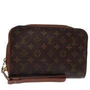 Pre-owned Canvas clutches Louis Vuitton Vintage , Brown , Dames