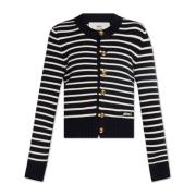 Cardigan met gestreept patroon Ami Paris , Blue , Dames