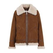 Shearling Jas Ermanno Scervino , Brown , Dames