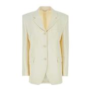 Oversize Ivoor Wolblend Blazer Magda Butrym , White , Dames