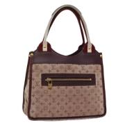 Pre-owned Canvas handbags Louis Vuitton Vintage , Beige , Dames