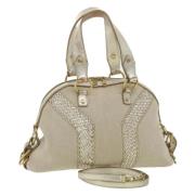 Pre-owned Canvas handbags Yves Saint Laurent Vintage , Gray , Dames