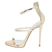 Pre-owned Leather sandals Giuseppe Zanotti Pre-owned , Yellow , Dames