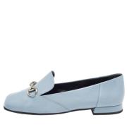 Pre-owned Leather flats Gucci Vintage , Blue , Dames