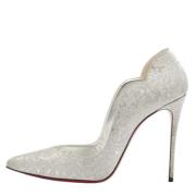 Pre-owned Fabric heels Christian Louboutin Pre-owned , Gray , Dames