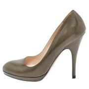 Pre-owned Leather heels Prada Vintage , Green , Dames