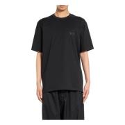 Zwart Logo Print T-shirt Y-3 , Black , Heren