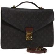 Pre-owned Canvas briefcases Louis Vuitton Vintage , Brown , Dames