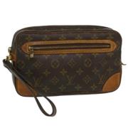 Pre-owned Canvas clutches Louis Vuitton Vintage , Brown , Dames