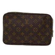 Pre-owned Canvas clutches Louis Vuitton Vintage , Brown , Dames