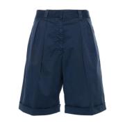 Blauwe Casual Shorts Aspesi , Blue , Dames