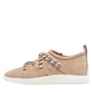 Pre-owned Leather sneakers Giuseppe Zanotti Pre-owned , Beige , Dames