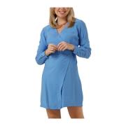 Korte Jurk Envictoria Ls Lichtblauw Envii , Blue , Dames