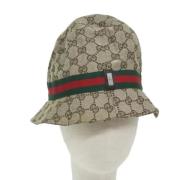 Pre-owned Canvas hats Gucci Vintage , Beige , Dames