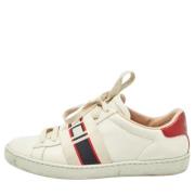 Pre-owned Leather sneakers Gucci Vintage , White , Dames