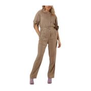 Beige Jumpsuit Nadina Vis 510 Aaiko , Beige , Dames