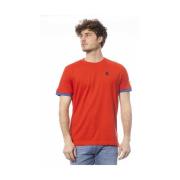 Rood Katoen Logo Print T-shirt Invicta , Red , Heren