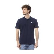 Blauw Katoenen Poloshirt Korte Mouw Invicta , Blue , Heren