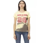 Geel T-shirt met print Trussardi , Yellow , Dames