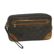 Pre-owned Canvas clutches Louis Vuitton Vintage , Brown , Dames