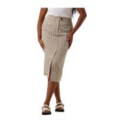 Beige Linen Pin Pencil Skirt Co'Couture , Beige , Dames