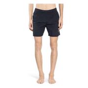 Zwarte Elastische Taille Zijzak Shorts Stone Island , Black , Heren