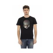 Verhoogd Casual Zwart Tee Trussardi , Black , Heren