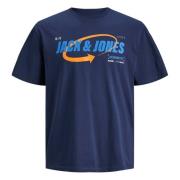 Logoprint T-shirt Jack & Jones , Blue , Heren