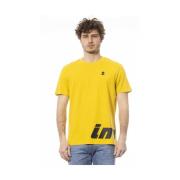 Geel Katoenen T-shirt met Logo Print Invicta , Yellow , Heren