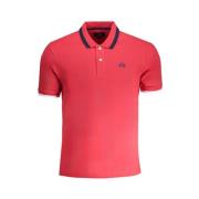 Rood Katoenen Poloshirt met korte mouwen La Martina , Red , Heren