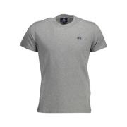 Grijs katoenen T-shirt met prachtige borduurwerk La Martina , Gray , H...