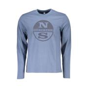 Blauw Katoenen Longsleeve T-shirt North Sails , Blue , Heren