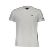 Wit T-shirt met geborduurd logo voor mannen La Martina , White , Heren