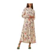 Beige Maxi Overhemdjurk voor Vrouwen Y.a.s , Multicolor , Dames