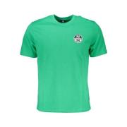 Groene Katoenen Logo Print T-shirt North Sails , Green , Heren