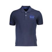 Blauw Katoenen Poloshirt La Martina , Blue , Heren