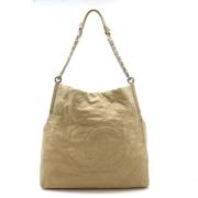 Pre-owned Leather shoulder-bags Chanel Vintage , Beige , Dames