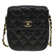 Pre-owned Leather chanel-bags Chanel Vintage , Black , Dames