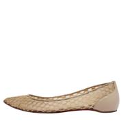 Pre-owned Leather flats Christian Louboutin Pre-owned , Beige , Dames