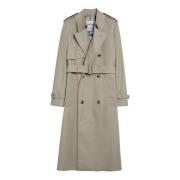 Dubbelborstig Jas Burberry , Beige , Dames