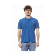 Blauw Katoenen Poloshirt Korte Mouw Invicta , Blue , Heren